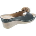thumbnail image 5 of Gc Shoes Women's Sydney Rosette Slide Wedge Sandals, 5 of 7
