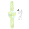 thumbnail image 1 of Tarente Compact Innovant Cartoon Montre Forme réglable Mini Kid Ventilateur USB Dragonne Règle de Charge (Vert), 1 of 8