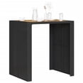 thumbnail image 2 of vidaXL Garden Table with Acacia Wood Top Black 105x80x110 cm Poly Rattan, 2 of 5