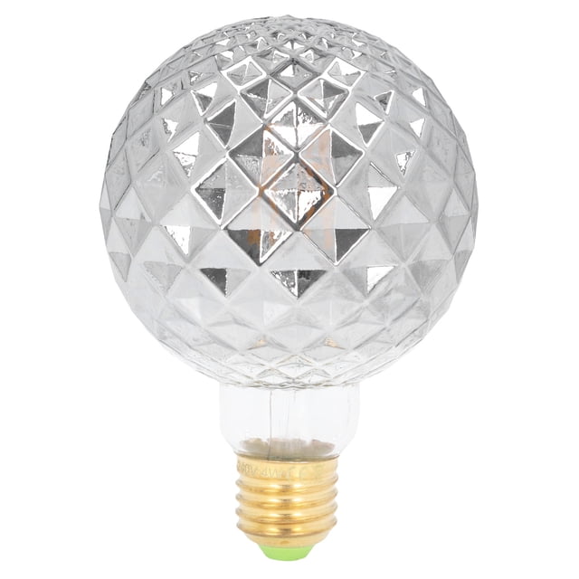 Bombilla LED vintage de filamento duro, galvanizada, gris, temperatura de color de 2700 K, E27, para lámparas de araña.