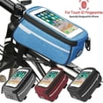 thumbnail image 1 of Bike Storage Bag Multifunctional Waterproof Portable 6 Inch Cycling Front Tube Pouch Phone Holder Cycling Accessories Black, 1 of 13