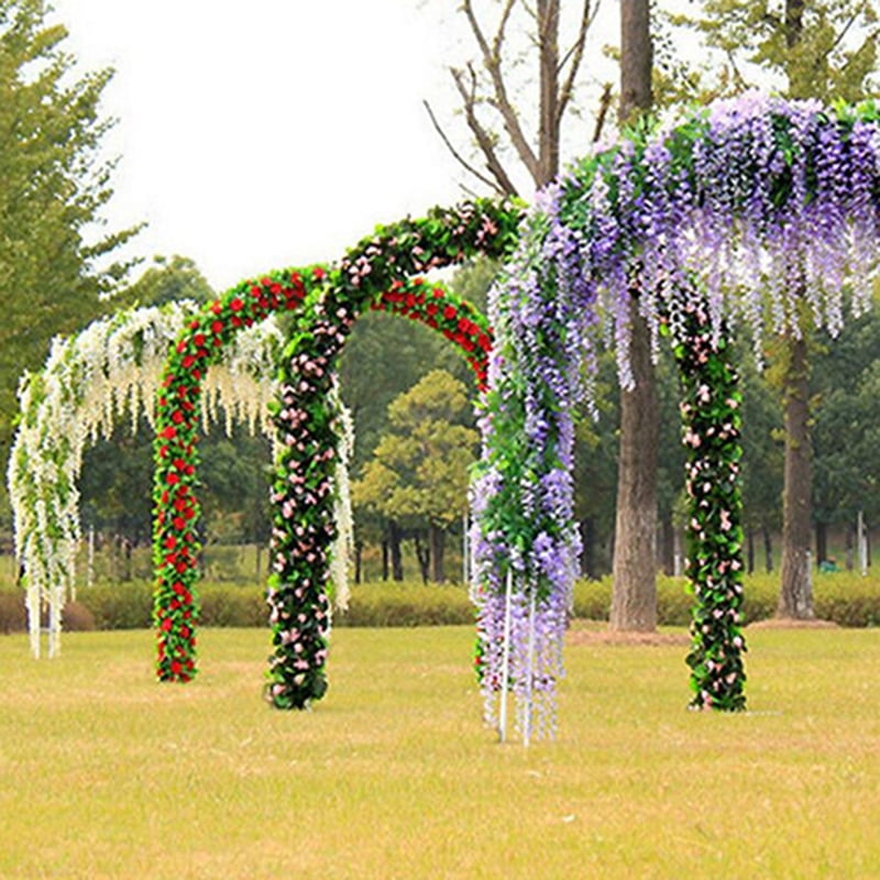 Cheers Us Artificial Wisteria Vine Rattan Silk Hanging Flower Decoration For Home Garden Party Outdoor Ceremony Wedding Arch Fl Decor Com - Wisteria Home Decor