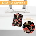 thumbnail image 3 of RATGON 2 Pack Luggage tag PU Leather with Stainless Steel Loop Bright Red Mushroom Travel Trip, 3 of 7