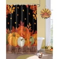 thumbnail image 2 of Thanksgiving Orange Pumpkin Shower Curtain Set ，Waterproof Fabric Shower Curtains Happy Fall Y'all Leaves Shower Curtains for Bathroom,Bathroom Decor 36"x72", 2 of 7