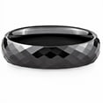 thumbnail image 2 of Polished Black Ceramic Faceted Ring, 2 of 2