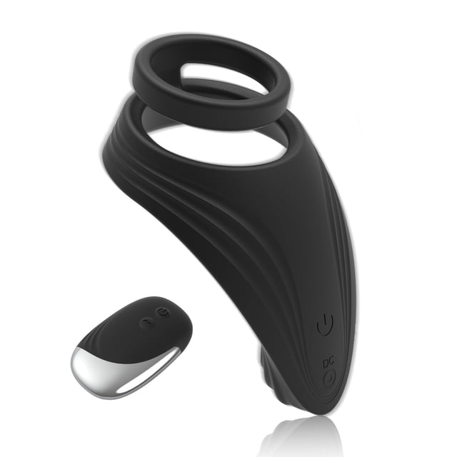 Anillo vibrador para pene, masajeador, anillo impermeable para pene, Juguetes sexuales estimulantes para retrasar la eyaculación del perineo