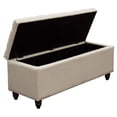 thumbnail image 3 of Park Ave Tufted Lift-Top Storage Trunk by Diamond Sofa - Grey Linen, 3 of 7