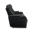thumbnail image 4 of Signature Design by Ashley Center Point Faux Leather Reclining Sofa in Black, 4 of 7