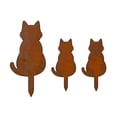 thumbnail image 2 of ddioayh Garden Stakes Weathered Finish Cats Silhouette Outdoor Decor Rust Resistant 3 Piece Set With Pointed Tips For Easy Insertion In Yard Patio Flower Beds And Backyard, 2 of 6