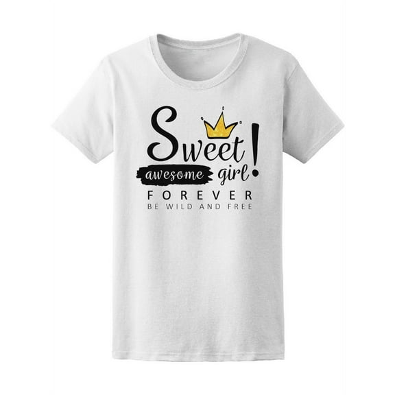 Awesome Girl T-Shirt Women -Image by Shutterstock, Female Large