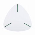 thumbnail image 2 of 23 Inches Plectrum Top End Table with Glass Legs, White - Saltoro Sherpi, 2 of 3
