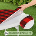 thumbnail image 5 of Red Black Checkerboard Checkered Pattern Round Fitted Tablecloth with Elastic Edge,Dining Table Cover Waterproof,Outdoor Round Tablecloth for Camping,Dining,Indoor and Outdoor, 5 of 7