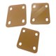 thumbnail image 5 of 3 Piezas Placa de Cuñas de Mástil de Guitarra Placa de Cuello de Cuña de Guitarra Soporte de Cuello Duradero Placa de Mástil de Guitarra de 4 Agujeros Caqui, 5 of 8