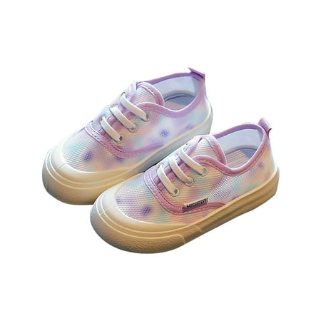 Baby Shoes Girl Formal Casual Shoes Board Shoes Canvas Shoes Mesh Casual Shoes Breathable One Foot Off Sneakers Girls  Sneakers Size 8.5 Years-9 Years