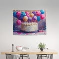 thumbnail image 2 of Kdxio Colorful Balloon Cake Celebration Wall Hanging Tapestries Banner For Bedroom College Dorm Home Living Room Party Decor 29X37 In, 2 of 8