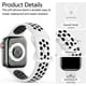 thumbnail image 2 of Correa para Apple Watch Band (Blanco/Negro) 49 mm 45 mm 44 mm 42 mm, Correa deportiva de silicona suave transpirable para iWatch SE/Apple Watch Series 8 7 6 5 4 3 2 1 JM, 2 of 5