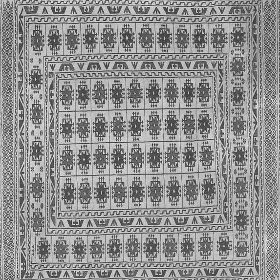 Ahgly Company Indoor Square Persian Gray Traditional Area Rugs, 6' Square