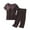 Coffee, variant on WCJM Women's Two Piece Outfits 3/4 Sleeve Crew Neck Pullover Top Wide Leg Pants Lounge Set Womens Pajama Sets Women Pajamas (Xl)