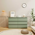 thumbnail image 3 of UBesGoo Modern Green 6 Drawer Dresser Bedroom Green Finish, 3 of 6