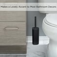 thumbnail image 4 of Bath Bliss Acrylic Square Toilet Brush and Holder Set in Black, 4 of 7