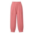 thumbnail image 6 of Cmfcve Barrel Pants for Women Summer Casual High Waisted Balloon Pants Boho Baggy Beach Wide Leg Pants, 6 of 6