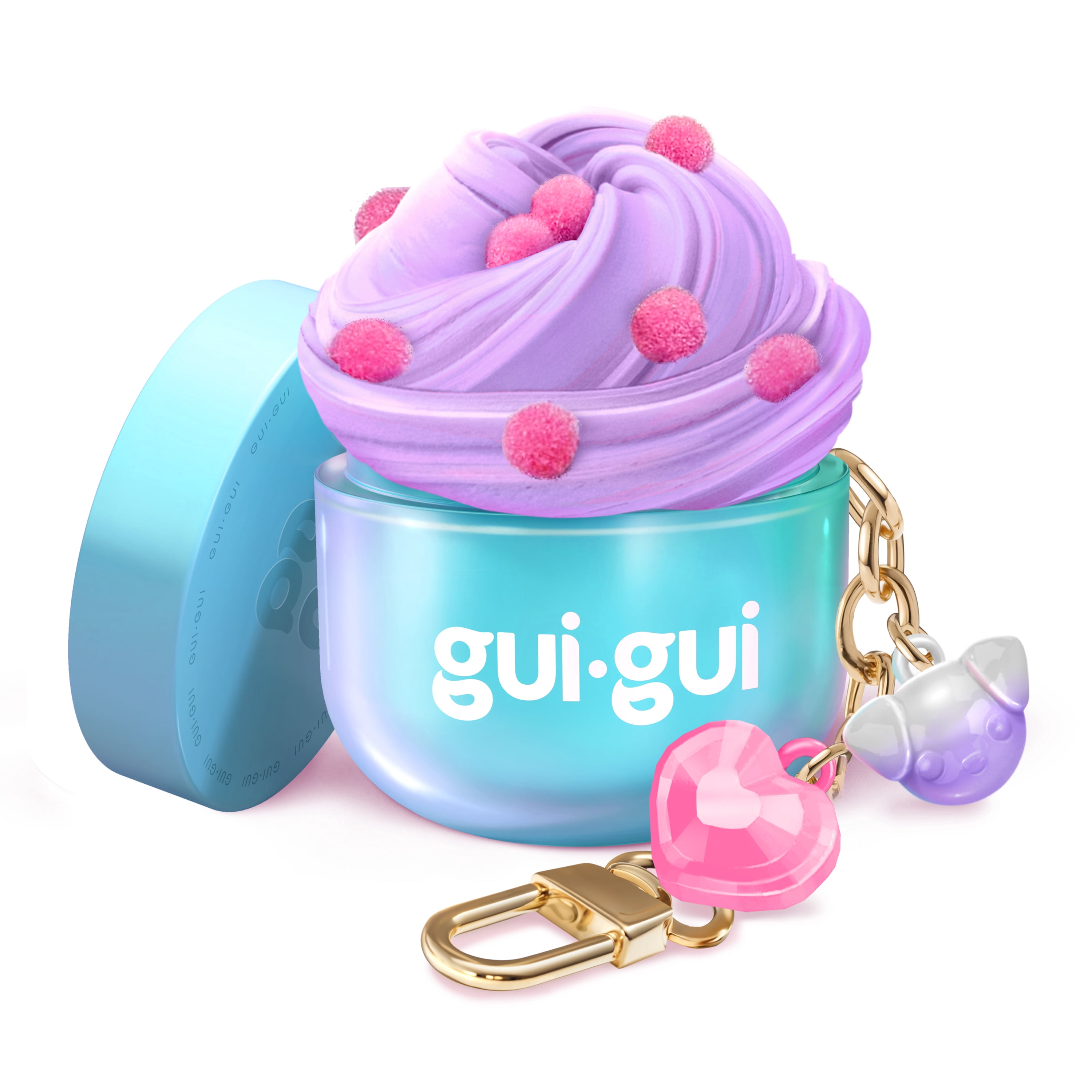 Gui Gui Mini Jar with 4 Scented Sensory Slimes - Collectible with Keychain for Ages 6+