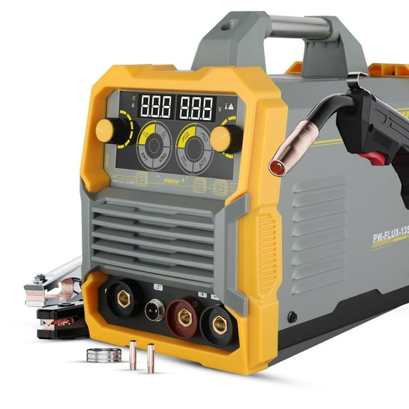 Puwu 135A 110V MIG Welder, 3-in-1 Flux Core with Thermal Protection & Hot Start