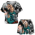 thumbnail image 2 of Deku My Hero Academia Izuku Summer Home Suit For Womens Short-Sleeved Pajama Set 2pcs Loungewear Soft Sleepwear T-Shirts Tee Shirt Top And Short Sleeping Pants, 2 of 8