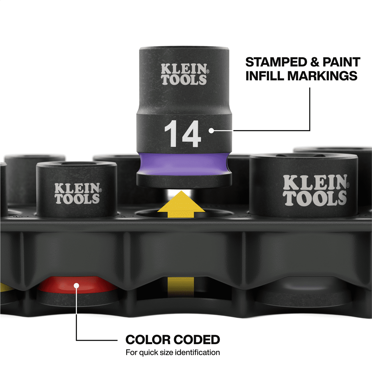 Klein Tools Grab-And-Go Impact Socket Set, Metric, 10-Piece