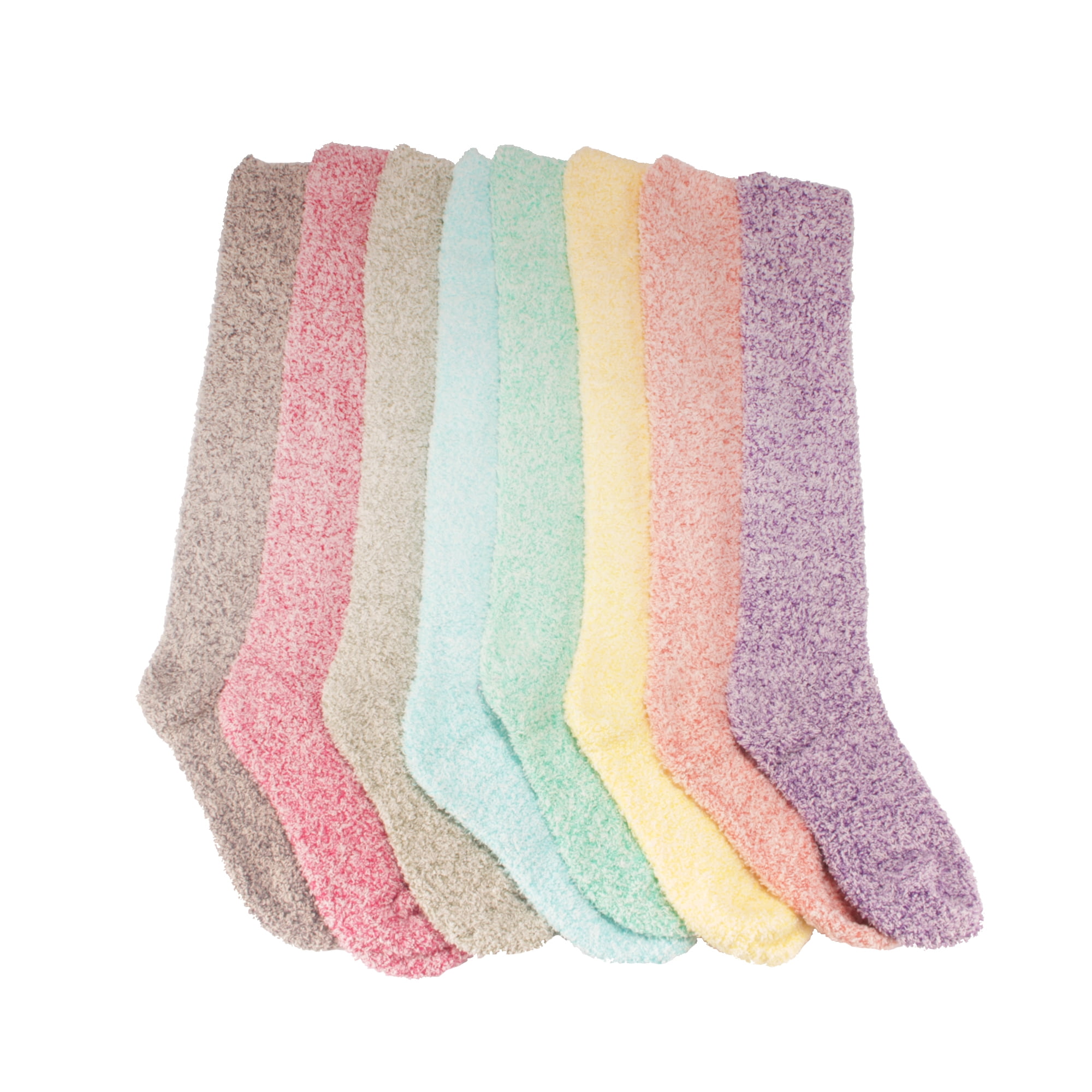 Women's Fuzzy Feather Soft Cozy Knee High Socks - Assortment 4A