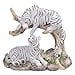 thumbnail image 3 of 7-Inch Medium Polyresin White Tiger Couple Resting Figurine, 3 of 3