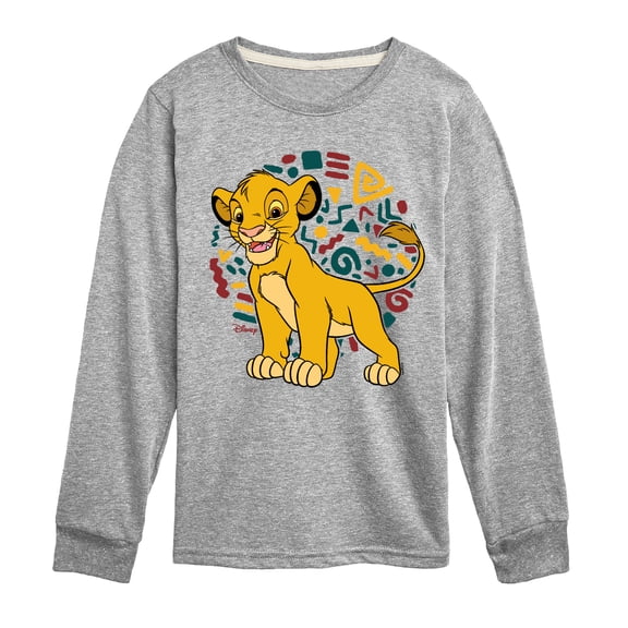 The Lion King - Simba Pattern Long Sleeve Graphic T-Shirt