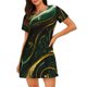 thumbnail image 1 of Fotbe Green Marble Bata de Dormir para Mujer con Estampado, Camisón de Algodón de Manga Corta, Ropa de Dormir Casual, 1 of 6