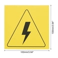 thumbnail image 2 of Uxcell Triangle Electrical Shock Risk Warning Sign Self Adhesive Yellow 100mmx100mm Pack of 10, 2 of 5