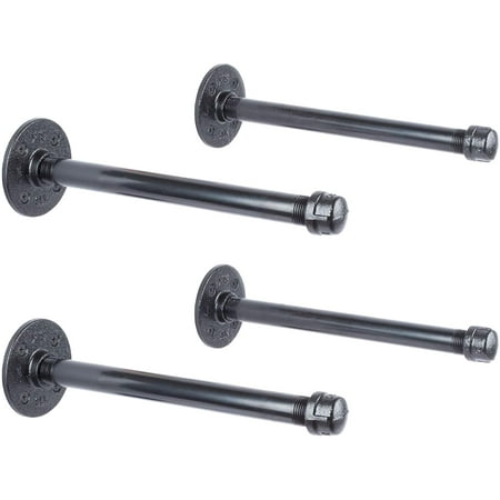 Set Of 4 Industrial Steel Black Shelf Brackets For Hanging Shelves Wall Mounted Bracket Pre Sealed Ready To Use Real Durable Metal 10 Inch Canada - Wall Mounted Shelves Brackets Set Of 4 Industrial Steel Black Shelf Brackets For Hanging Shelves Wall Mounted Bracket Pre Sealed Ready To Use Real Durable Metal 10 Inch Canada - Wall Mounted Shelves Brackets