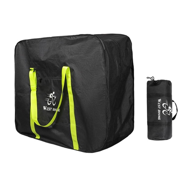 Bolsas plegables para bicicleta, gruesas y prácticas para transporte al aire libre en avión. Verde