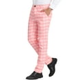thumbnail image 5 of Unique Bargains Men's Plaid Regular Fit Flat Front Classic Elastic Waist Suit Pants 36 Pink, 5 of 6