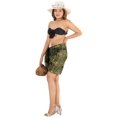 thumbnail image 3 of HAPPY BAY Women's High Waist Tie Beach Pareo Wrap Sarongs Short Cover Ups One Size Tawny, Animal, 3 of 5