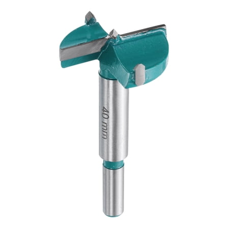 Uxcell Forstner Drill Bit 1-9/16" (40mm) Carbide Wood Drill Bit Hinge Hole Opener Round Shank