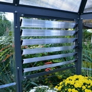 Palram - Canopia Oasis 12 Walk-In Hexagonal Greenhouse - Gray - with 2 Louver Windows
