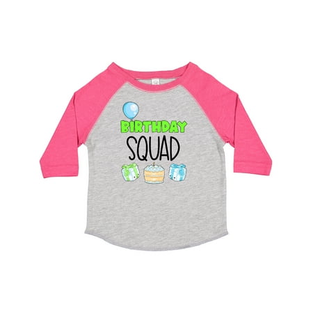 

Inktastic Birthday Squad Balloon Cake and Presents Gift Toddler Boy or Toddler Girl T-Shirt