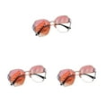 thumbnail image 4 of relayinert Protection Sunglass Vintage Rhinestone Glasses For Outdoor Activities Metal Vintage Frameless Rhinestone Glasses pink 3Set, 4 of 6