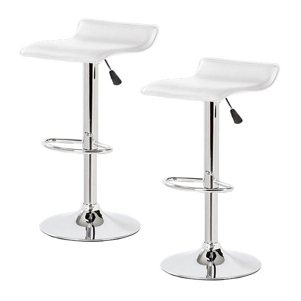 Set de 2 Bancos Ajustables de Altura Mundo In Sion Blanco Bar-Barra