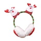thumbnail image 2 of Adornos navideños, adornos navideños, regalos navideños, orejeras navideñas, vestido festivo, diadema, orejeras rojas cálidas de invierno, regalo navideño, orejeras de peluche, 2 of 6