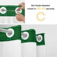 thumbnail image 2 of No Hook Shower Curtain with Snap in Liner, St. Patrick's Day Threeleaf Grass Waterproof Bath Curtain Double Layers with See Through Top Window, Green Grid Hotel Shower Curtains 72x72in, 2 of 9