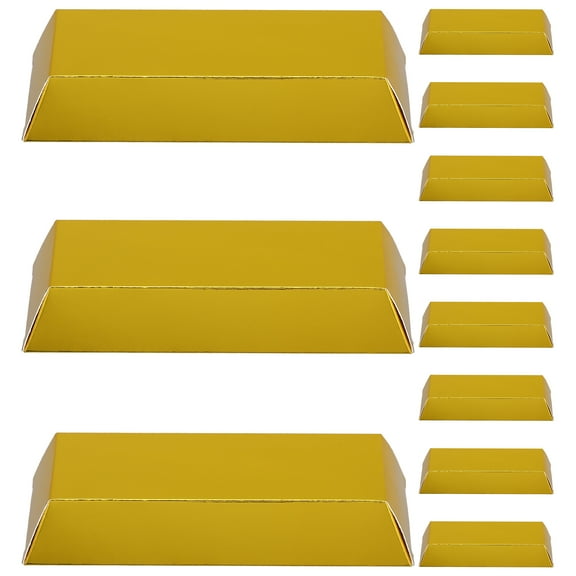 24pcs Realistic Gold Bar Boxes Candy Boxes Gift Box Paper Foldable Candy Boxes Favor Boxes for Wedding Christmas Halloween