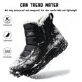 thumbnail image 3 of Qaltryn Ankle Snow Boots for Women Men Faux Fur Lined Side Zipper Non‑Slip Water‑Resistant Lightweight Short Winter Boots for Outdoor Snow Daily Wear, 3 of 9