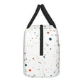 thumbnail image 4 of YFYANG Portable Waterproof Insulated Lunch Bag, Geometric Polka Dot Pattern Reusable Cooler Bag / Picnic Bag for Adults Teens, 4 of 9
