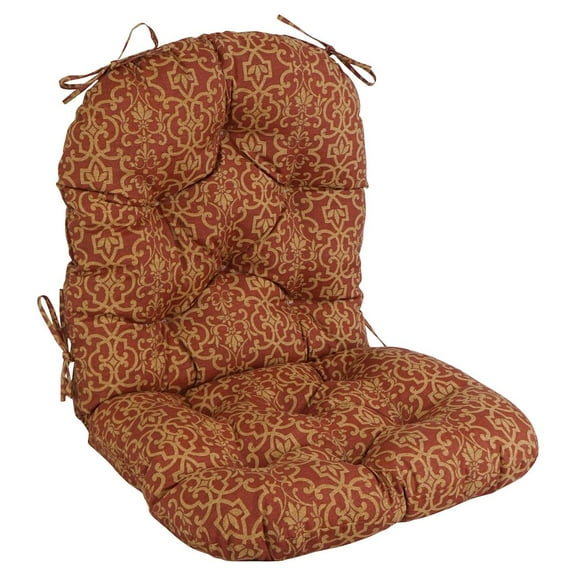 Blazing Needles 48-inch by 24-inch Patterned Outdoor Spun Polyester Swivel Rocker Cushion