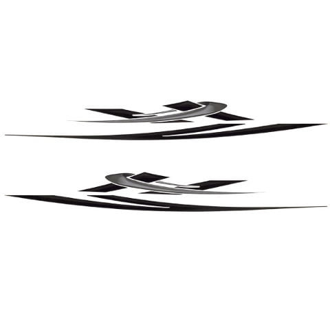 Larson Boat Graphic Decals 8634-2074 | Senza Black Gunmetal (4PC)